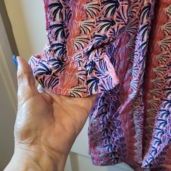 Simply Southern Small NWT Babydoll scallops dress lined - Picture 5 of 13